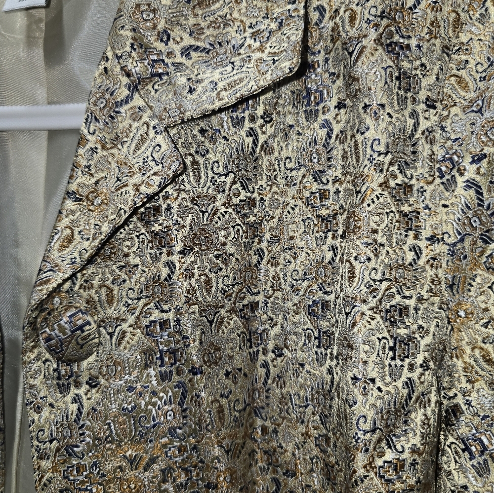 Chico's Gold and Black Women's Jacket(Size 1) - Picture 5 of 9
